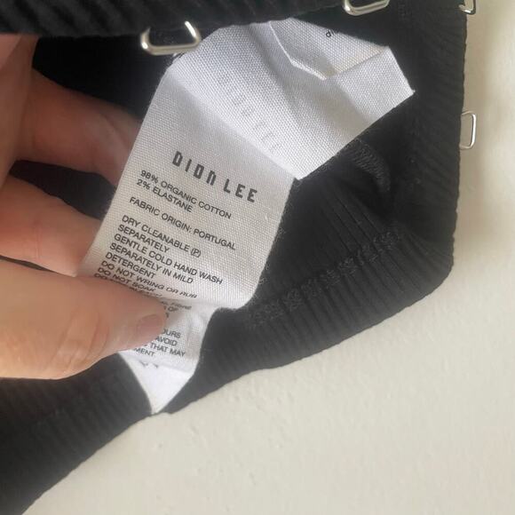 Dion Lee Ribbed Vest Crop Top in Black Size US 4 or SMALL - Picture 5 of 8